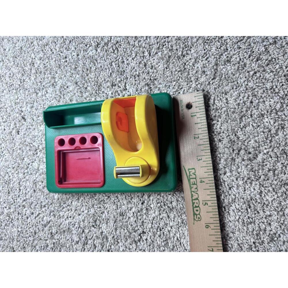 Vintage Plastic Desk Organizer with Tape Dispenser - Picture 6 of 7